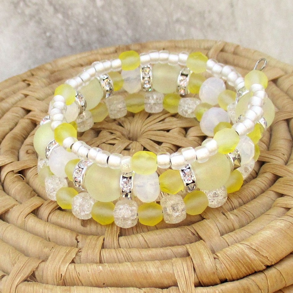 Lemon Chiffon Yellow Stacking Bracelet - image 2